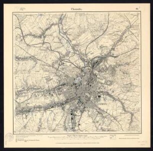Section Chemnitz aus: Topographische Karte (Meßtischblätter) Sachsen