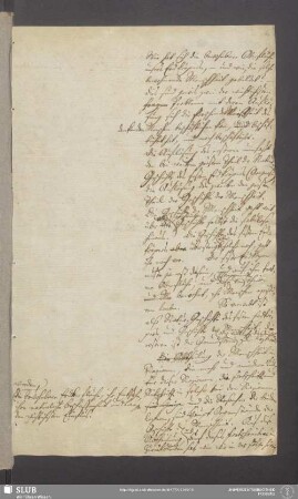 [Verzeichnis der historischen und statistischen Abtheilung der Wernerschen Manuskripte]