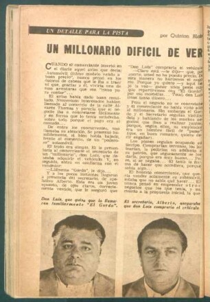 Un millonario dificil de ver : Un detalle para la pista