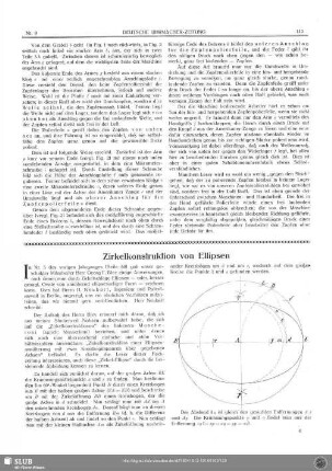 Zirkelkonstruktion von Ellipsen
