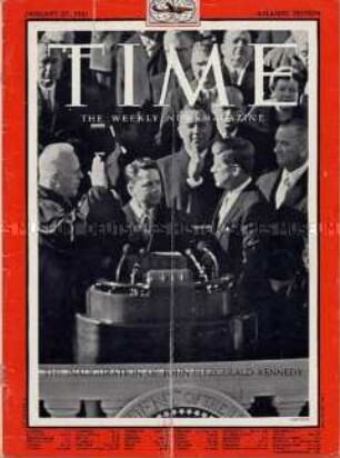 US-Nachrichtenmagazin "TIME" zur Vereidigung von John F. Kennedy als Präsdent der USA