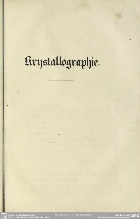 Krystallographie