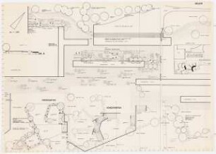 Bundesgartenschau 1969, Frankfurt/Main: Schnitte 1:200: Teilbereich Kindergärten/ Sondergärten