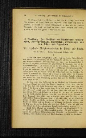 ¬Der¬ erziehende Religionsunterricht in Schule und Kirche : von A. Eckert - Berlin, Reuther und Reichard, 1899