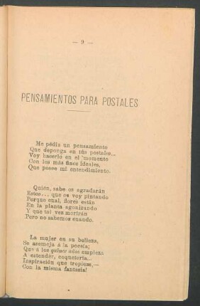 Pensamientos para postales