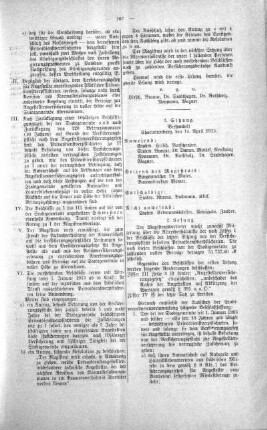Tages-Ordnung, 23. April 1913