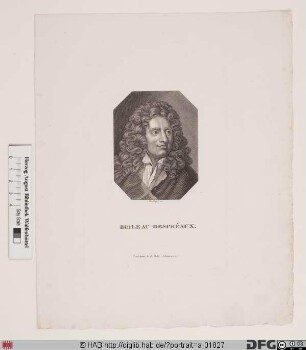 Bildnis Nicolas Boileau, gen. Despréaux
