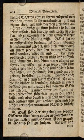 494-505, III. Daß sich der eingebohrene Sohn Gottes über seiner wahren Gottheit begragen lassen muß, ...