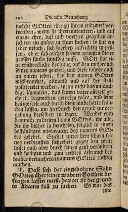 494-505, III. Daß sich der eingebohrene Sohn Gottes über seiner wahren Gottheit begragen lassen muß, ...