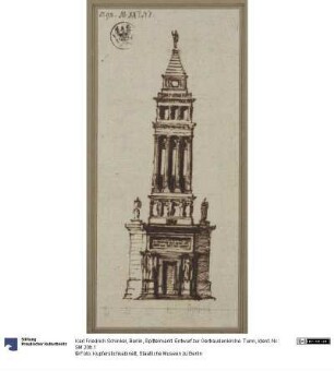 Berlin, Spittelmarkt. Entwurf zur Gertraudenkirche. Turm