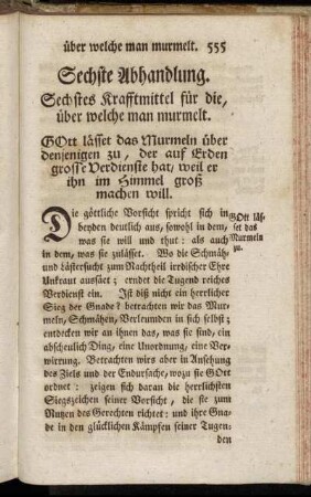 Sechste Abhandlung.