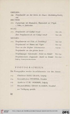 Photographien (Nr. 203-206)