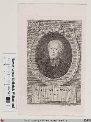 Bildnis Pietro Metastasio (eig. Pietro Antonio Domenico Bonaventura Trapassi)
