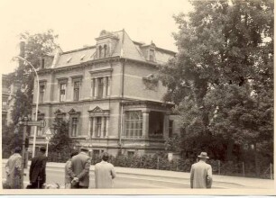 Haus in der Hornschen Straße neben Druckerei Klingenberg, heute Parklpatz. Detmold. Hornsche Straße