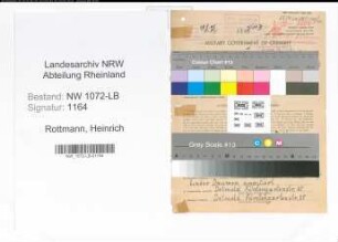 Entnazifizierung Heinrich Rottmann , geb. 16.03.1897 (Dentist)