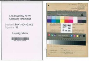 Entnazifizierung Maria Hoeing , geb. 30.07.1912 (Drogistin)