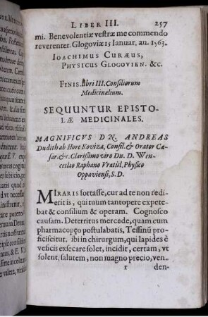 Sequuntur Epistolae Medicinales