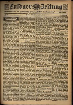 Zweite Ausgabe vom Mittwoch, den 05. März 1902.