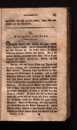 8. Bewegung und Ruhe.