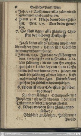 9. Wozu werden seine glaubige gesalbet?