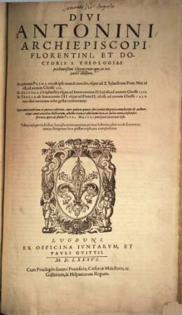 Chronicorum opus : in tres partes divisum ; 3 insuper indicibus locupletatum