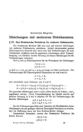 Siebentes Kapitel. Gleichungen mit mehreren Unbekannten.
