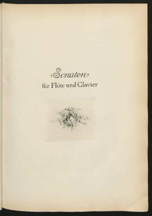 Sonaten für Flöte und Clavier