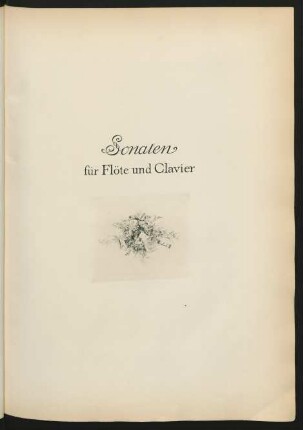 Sonaten für Flöte und Clavier