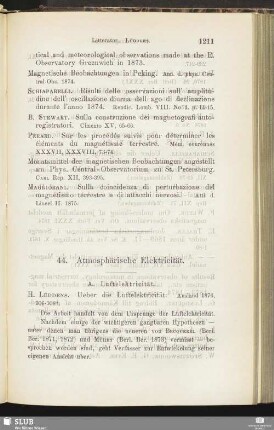 44. Atmosphärische Elektricität