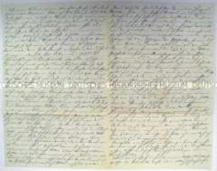 Brief von Bernhard Rostosky an seine Mutter, mit Briefumschlag