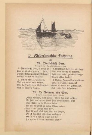 D. Niederdeutsche Dichtung