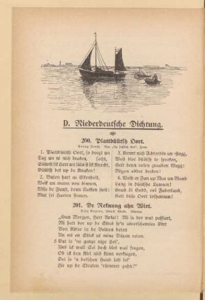 D. Niederdeutsche Dichtung