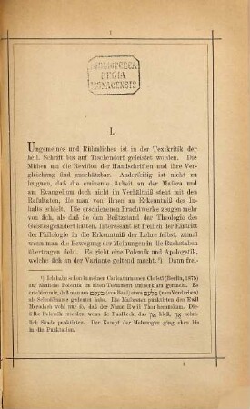 Die Hochzeit von Cana theologisch und historisch in Symbol, Kunst und Legende ausgelegt von Paulus Cassel : Mit einer Einleitung in das Evangelium Johannis. [Biblia]