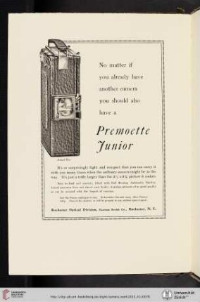 Rochester Optical Division, Eastman Kodak Co. [Premoette Junior Camera]