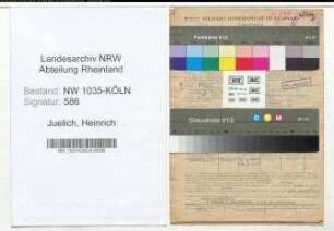 Entnazifizierung Heinrich Juelich , geb. 26.11.1897 (Bergmann)