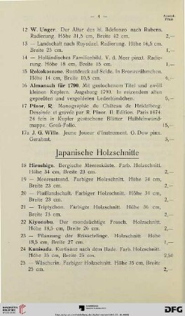 Japanische Holzschnitte (Nr. 18-33)