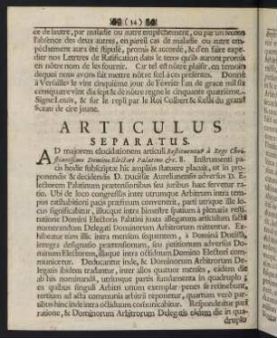 34-36, Articulus Separatus