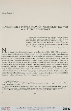12: Napoleon Orda twórca widoków archtektonicznych : zarys życia i twórczości