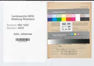 Entnazifizierung Johannes John , geb. 12.02.1895 (Regierungsrat)