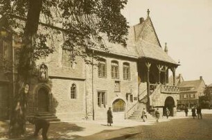 Goslar, Rathaus, Südseite mit der Freitreppe zum Ratssaal