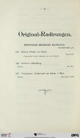 Original-Radierungen (Nr. 223-225)