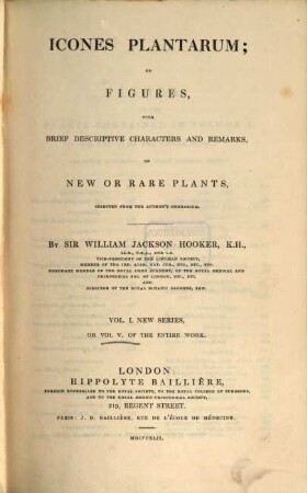 Icones plantarum or figures, with brief descriptive characters and remarks, of new or rare plants. 5. 1842