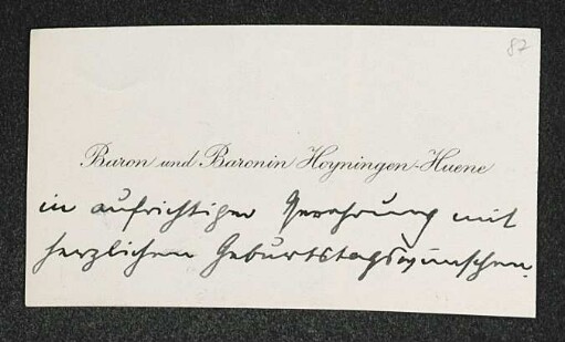 Brief von Oswald von Hoyningen-Huene und Gudrun Hoyningen-Huene an Gerhart Hauptmann