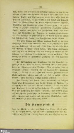 Die Nahrungsmittel