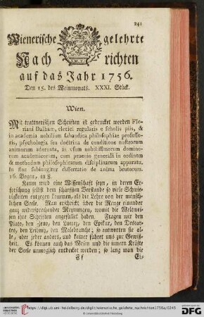 Den 15. des Weinmonats. XXXI. Stück