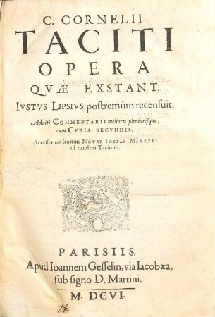 Opera quae extant : additi commentarii meliores plenioresque cum curis secundis