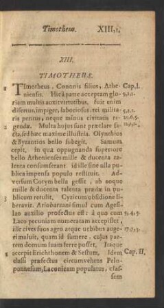 XIII. Timotheus.