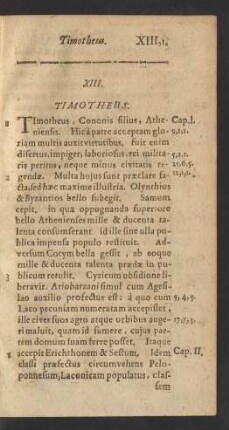 XIII. Timotheus.