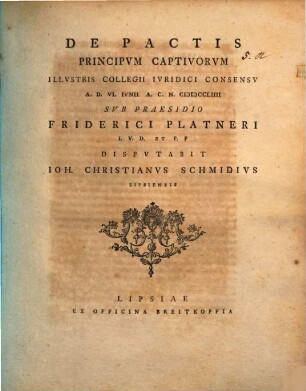 De pactis principum captivorum