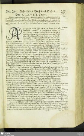 Das CCXVIII. Capitel